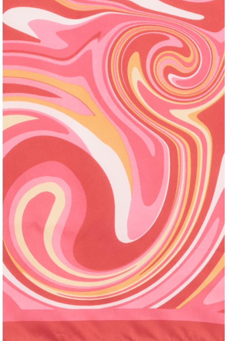 Swirl Away Crepe Satin Scarf, Alternate, color, PINK MULTI