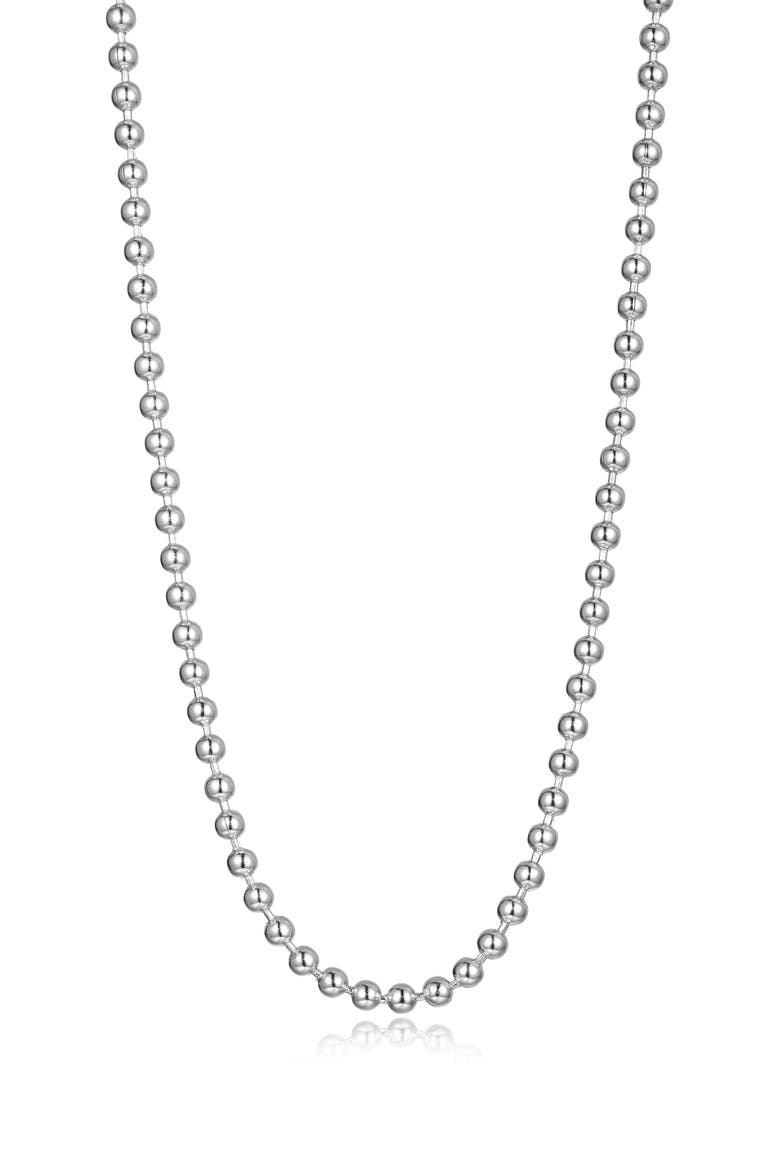 Medium Mila Bead Chain Necklace, Main, color, SILVER