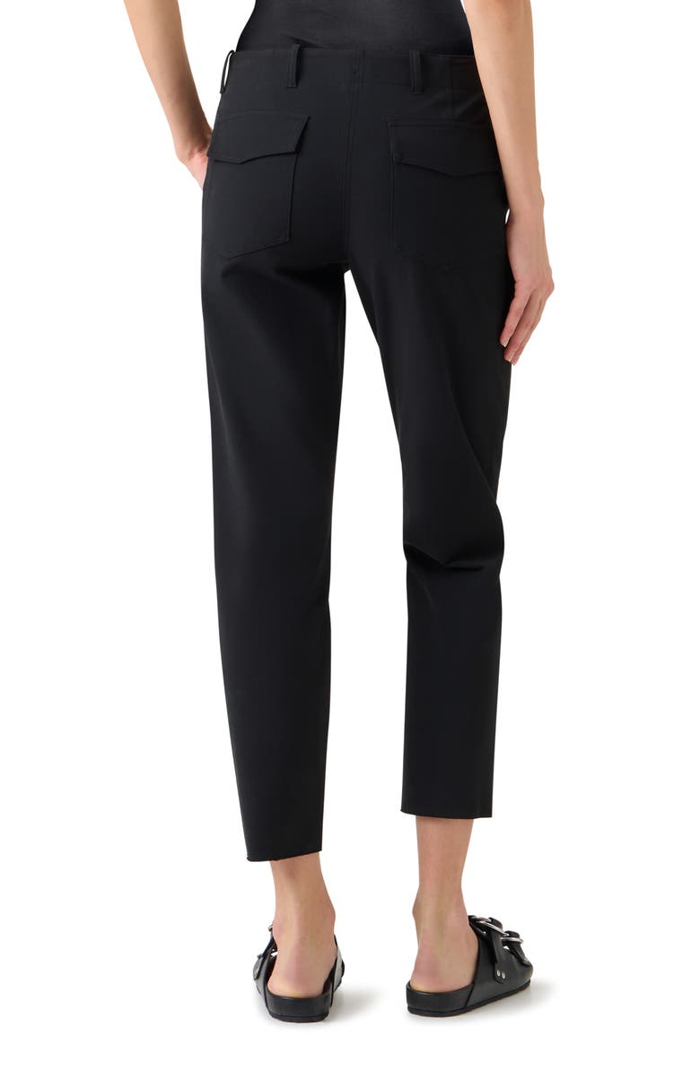 Akris punto Franco Stretch Cotton Gabardine Slim Ankle Pants, Alternate, color, Black
