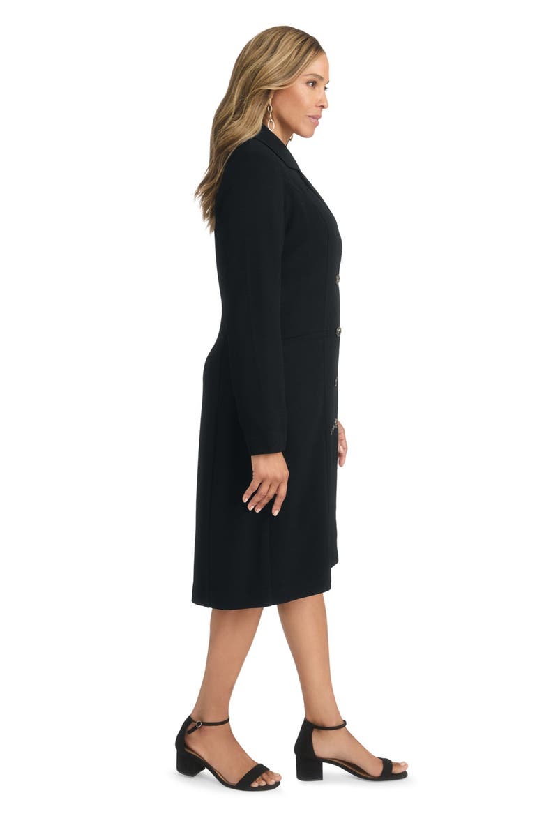Double Breasted Jacket Dress, Alternate, color, BLACK