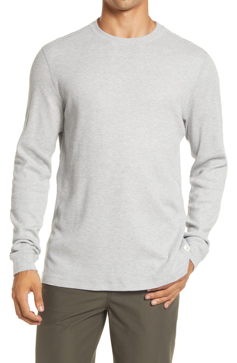 Vuori Waffle Crew T-Shirt, Main, color, Light Heather Grey