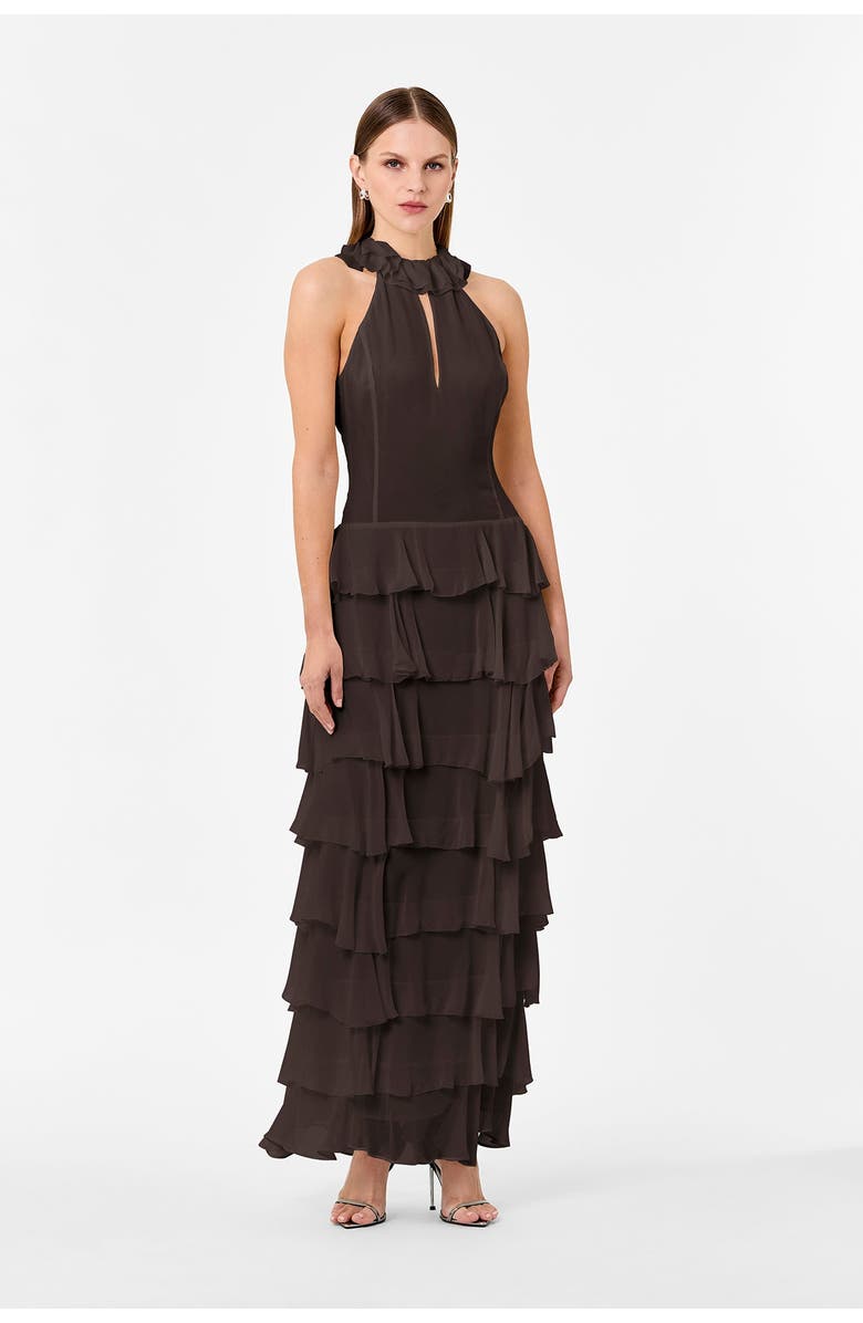 NICHOLAS Yasira Dress, Alternate, color, Espresso