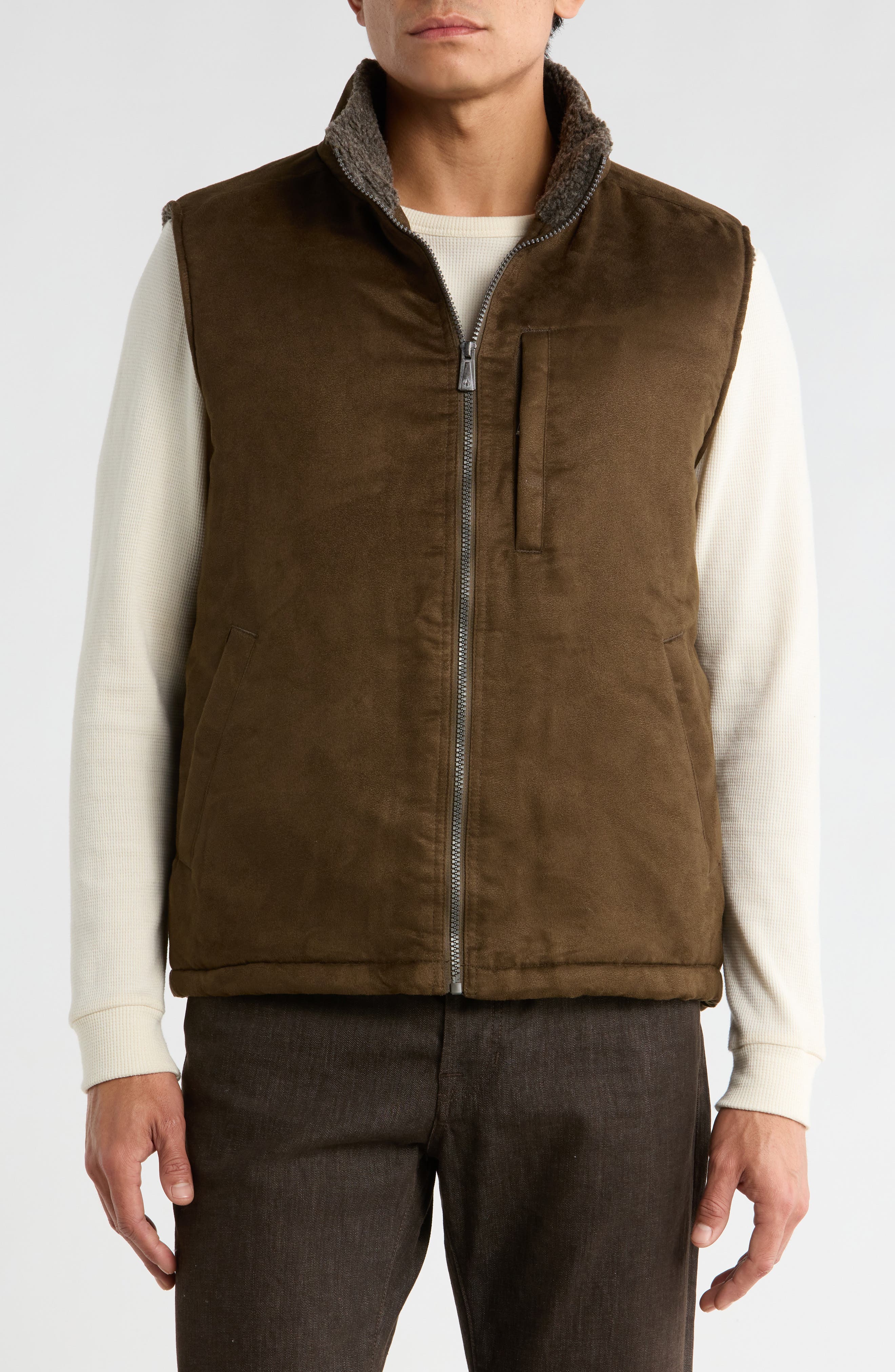 Rainforest Edgewood Fleece Lined Faux Suede Vest