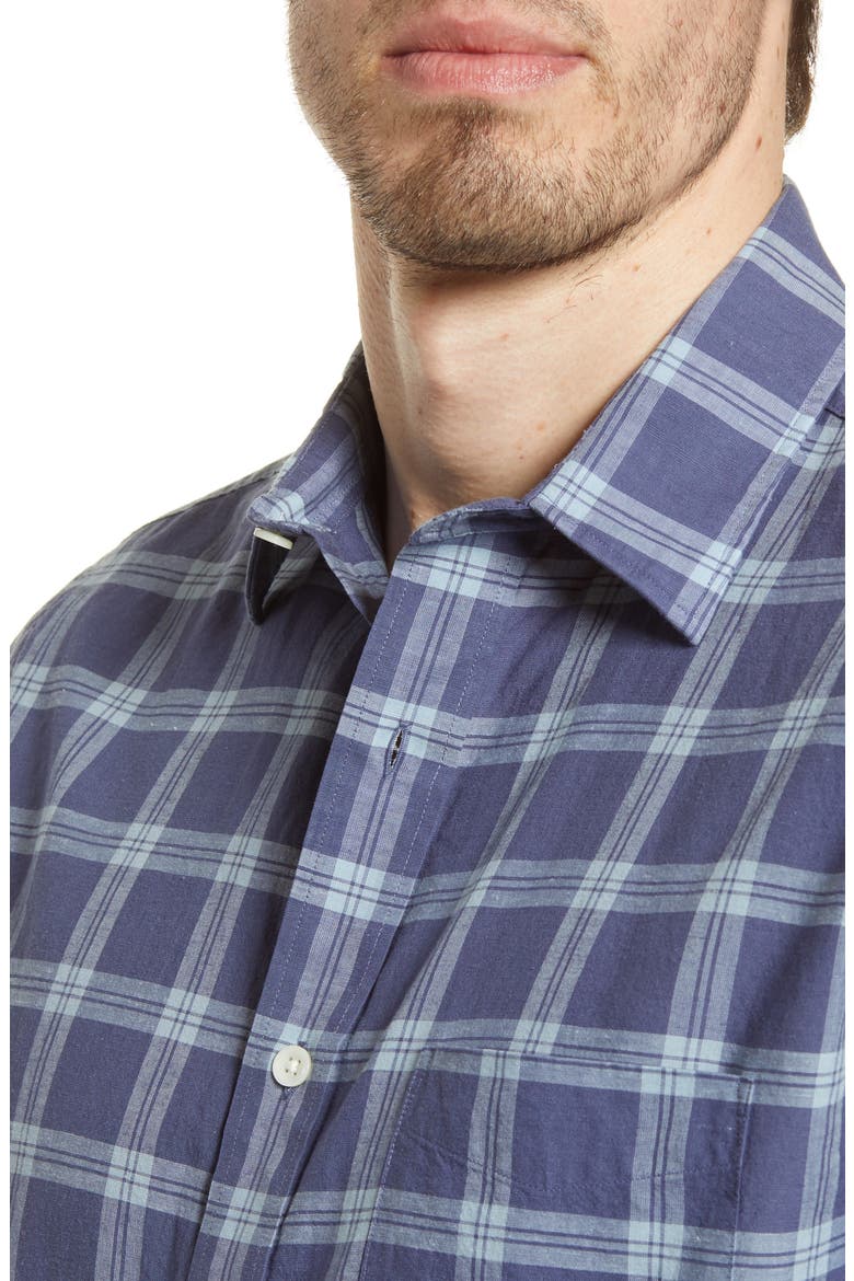 Cloud Summer Blend Check Button-Up Shirt, Alternate, color, SANTA CLARA PLAID