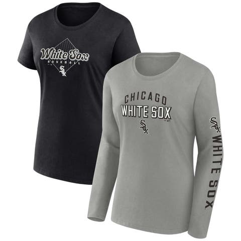 Women's Fanatics Branded Gray/Black Chicago White Sox T-Shirt Combo Pack