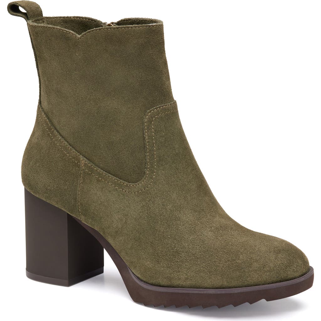 Johnston & Murphy Izzie Waterproof Platform Bootie In Green