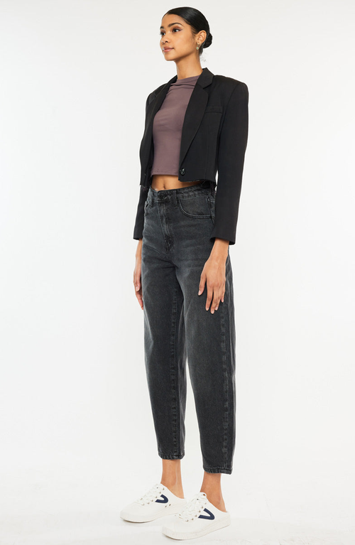 Kancan Ivy Ultra High Rise Balloon Fit Jeans In Gray