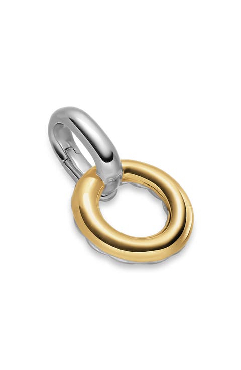 Amulet Holder in Sterling Silver with 14K Yellow Gold, 20.3mm