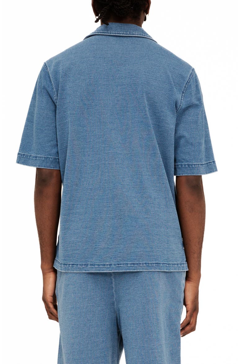 Cotton Jersey Camp Shirt, Alternate, color, BLUE