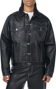 True Religion Jimmy Oversized Faux Leather Jacket
