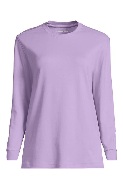 Lands' End Plus Size Crew Neck Long Sleeve Rash Guard Upf 50 Sun Protection Swim Tee In Purple