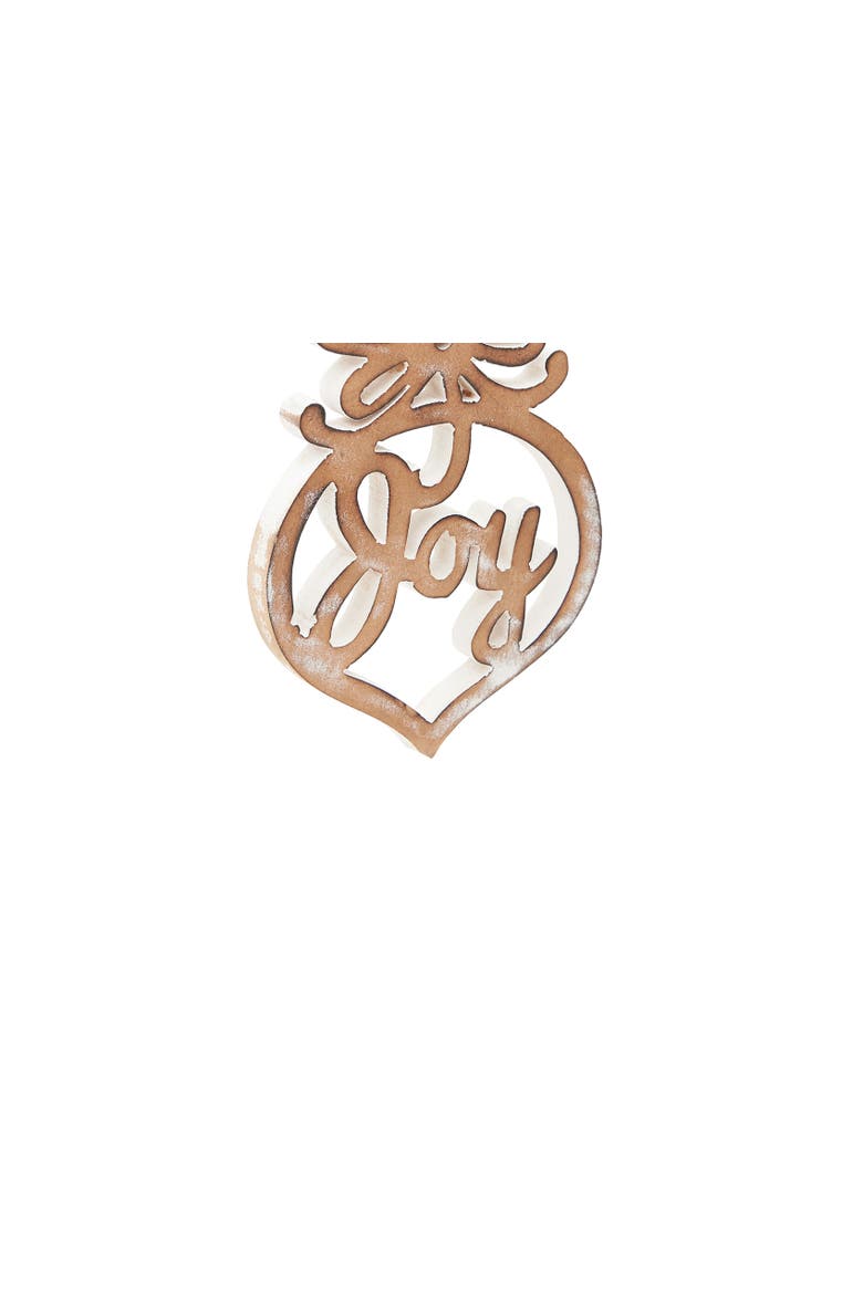 MDF Disc W/Joy Christmas Tree Ornament, Alternate, color, Gold