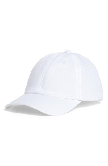 Nordstrom Rack Linen & Cotton Blend Baseball Cap In White