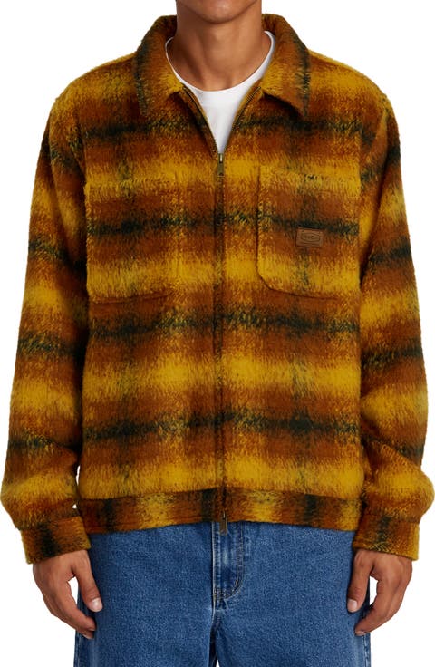 Chainmail Plaid Fleece Zip-Up Jacket