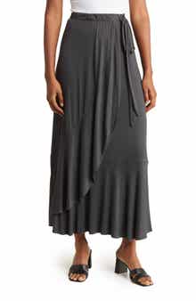 GO COUTURE Wrap Midi Skirt