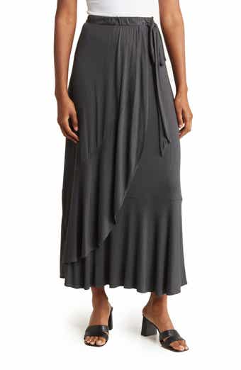 GO COUTURE Wrap Midi Skirt