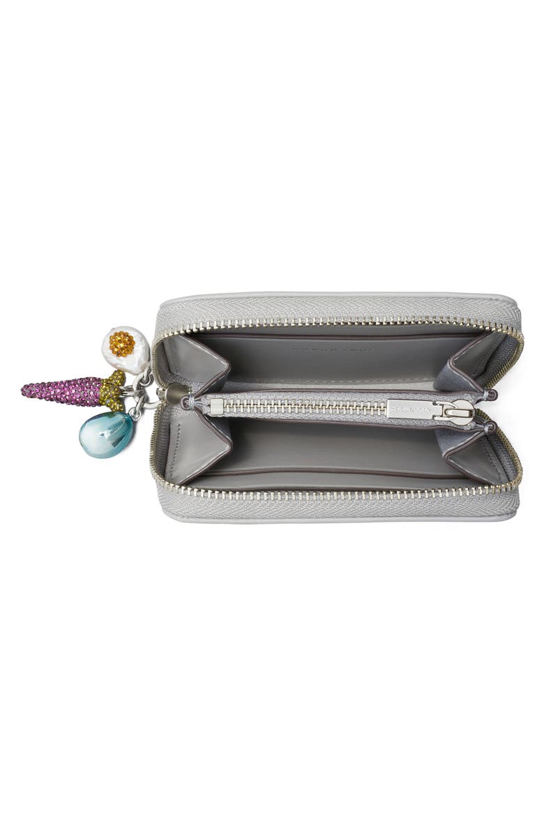 Small Kira Diamond Quilt Wallet, Alternate, color, GREY