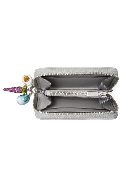 Tory Burch Small Kira Diamond Quilt Wallet In Gray