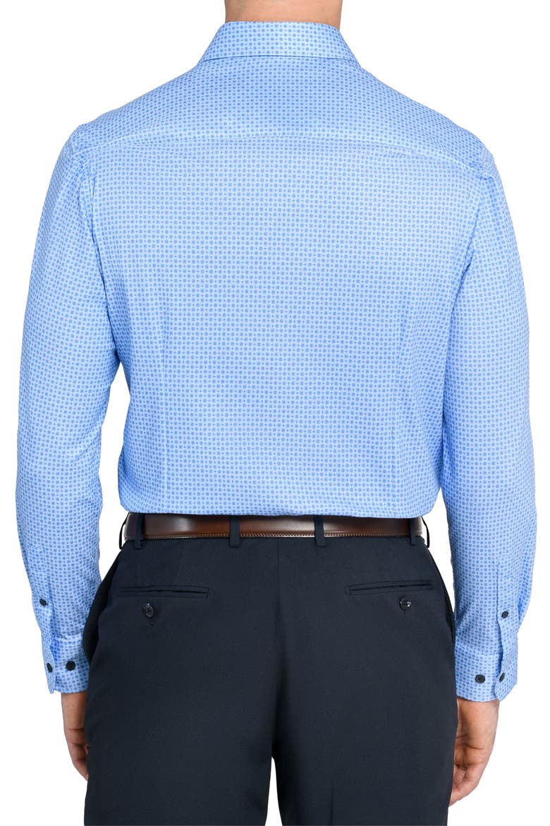 Geo Motif Slim Fit Cotton Dress Shirt, Alternate, color, LIGHT BLUE