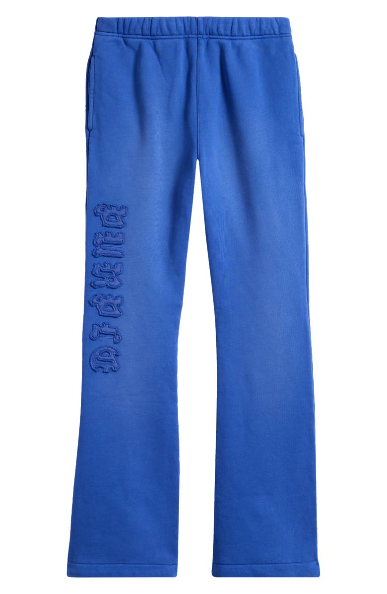 PURPLE BRAND Logo Appliqué Flare Cotton Fleece Sweatpants, Alternate, color, 