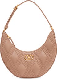 Valentino Garavani Quiltie 67 Mini Leather Hobo Bag