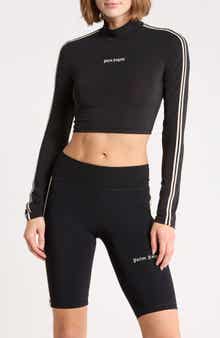Mock Neck Long Sleeve Crop Top