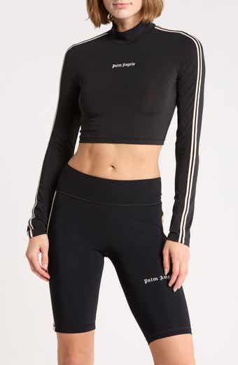 Mock Neck Long Sleeve Crop Top