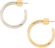 Jennifer Fisher 2-Tone Thread Hoop Earrings