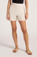 matty m. Ventura High Waist Linen Blend Shorts
