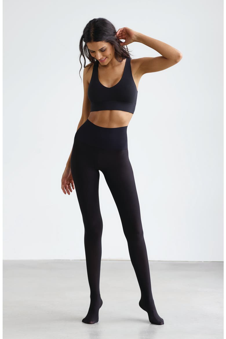 Ultimate Opaque Matte Tights, Alternate, color, BLACK
