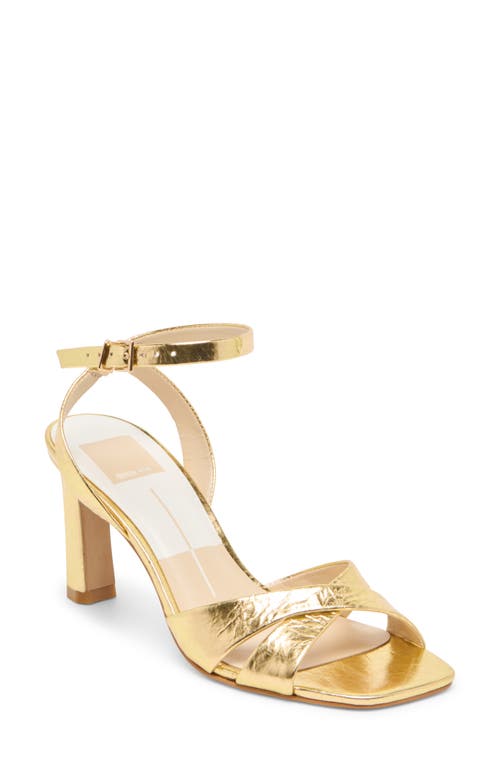 Dolce Vita Gwin Ankle Strap Sandal In Gold