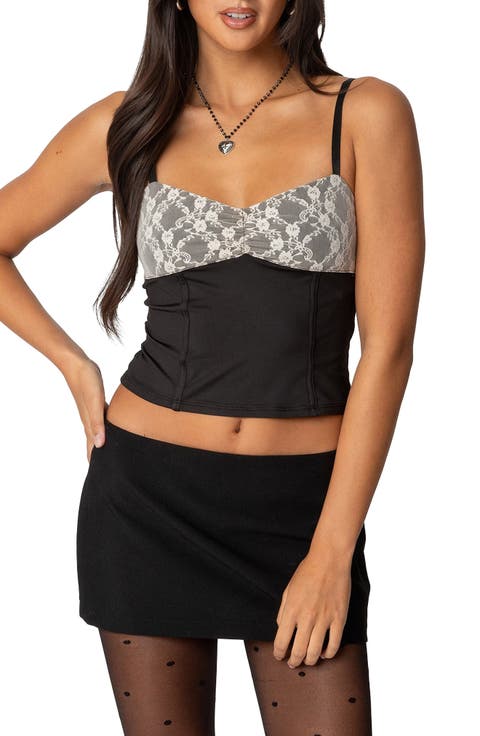 Jaxon Lace Trim Camisole