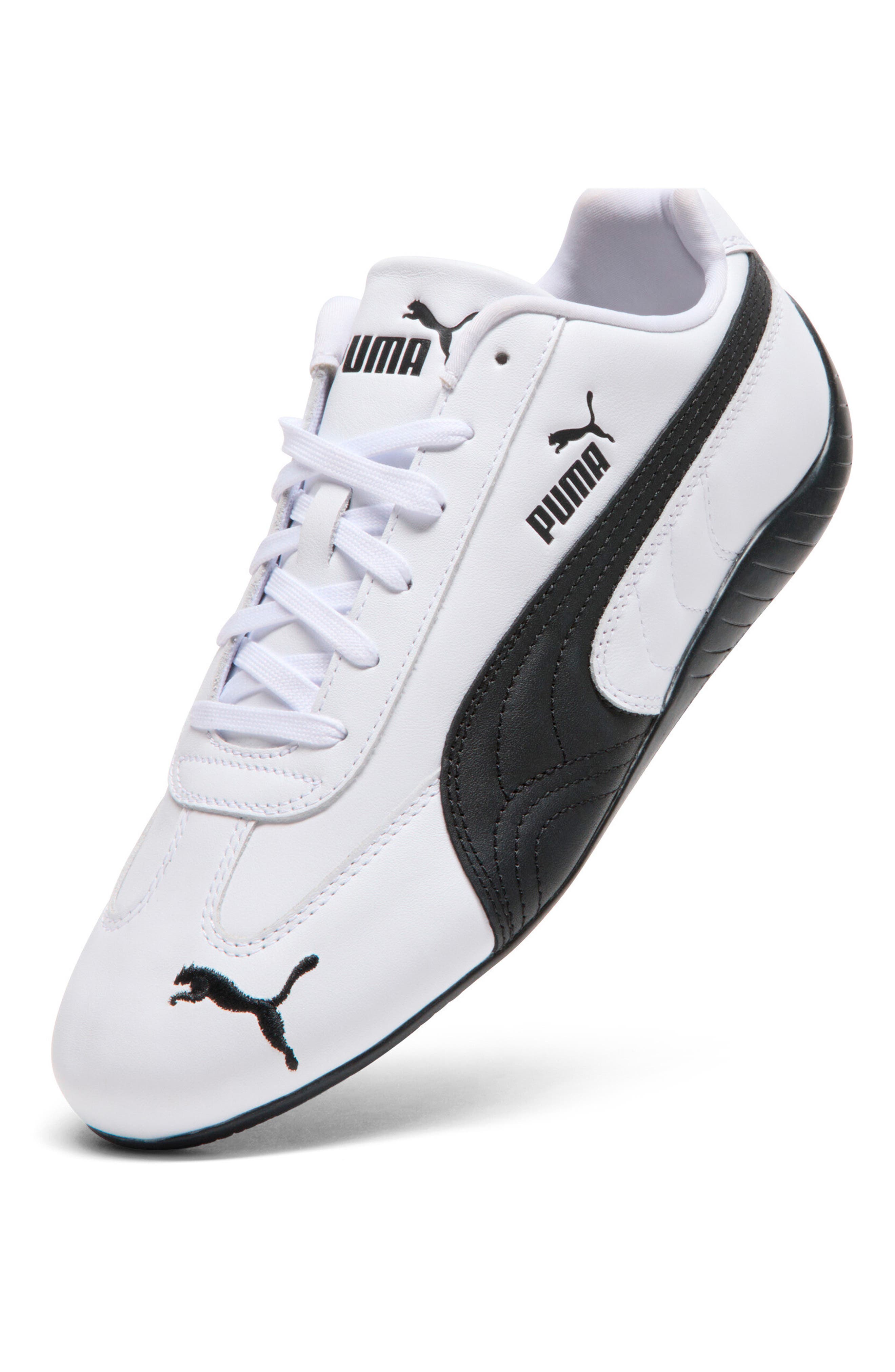 PUMA Speedcat Full Leather Sneaker, Alternate, color, Puma White/ Puma Black