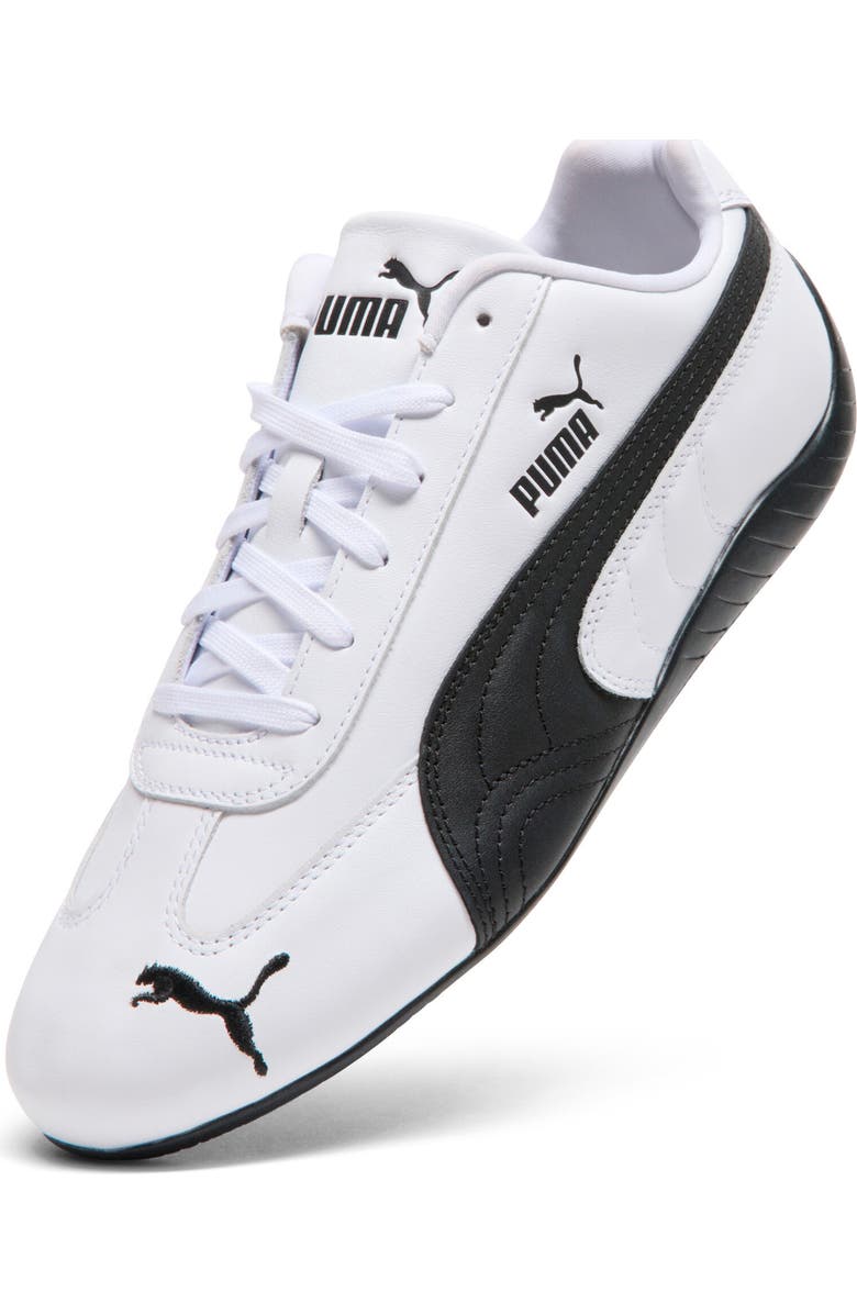 PUMA Speedcat Full Leather Sneaker, Alternate, color, Puma White/ Puma Black