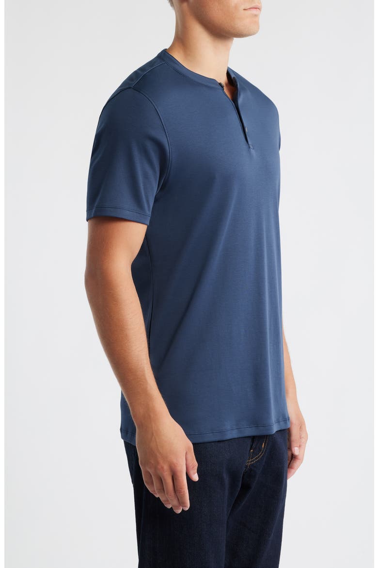 Georgia Solid Henley Shirt, Alternate, color, BLUE NIGHT