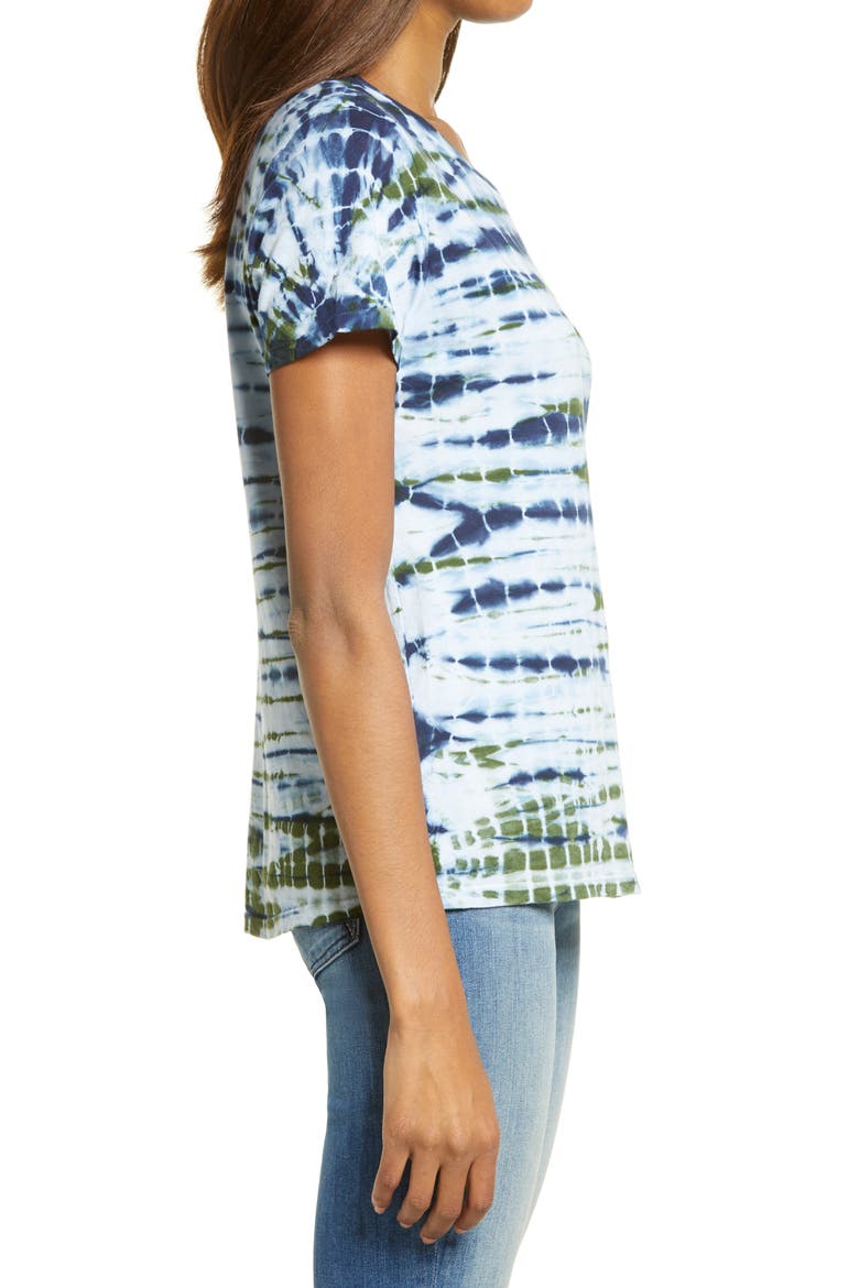 Tie Dye Tee, Alternate, color, BLUE FEATHER- NAVY TIE DYE