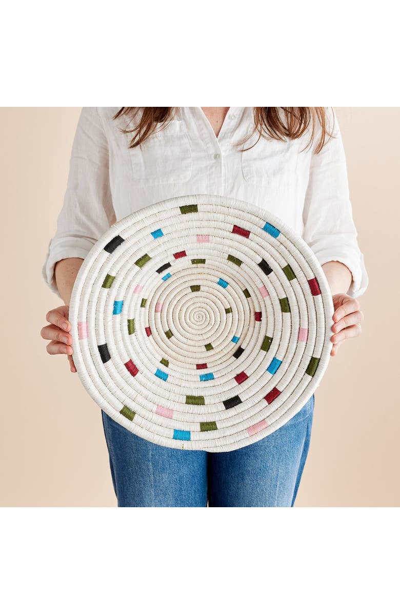 kanju Interiors Mosaic Confetti Wall Basket, Main, color, Natural