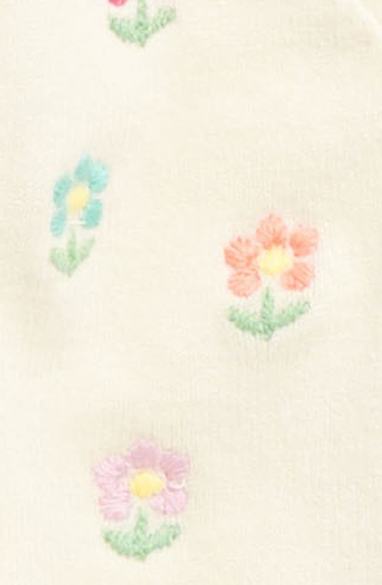 BCBG Girls Kids' Floral Embroidered Cardigan, Alternate, color, Egret