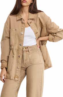 Good American Oversize Canvas Shirt Jacket