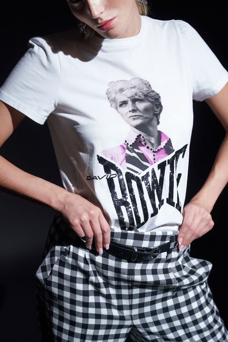David Bowie T-Shirt Limited Edition, Alternate, color, White / Multicolour
