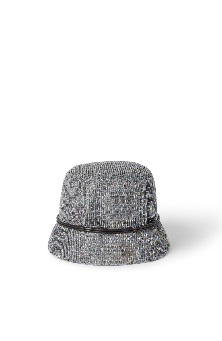 Brunello Cucinelli Precious bucket hat, Main, color, Grey