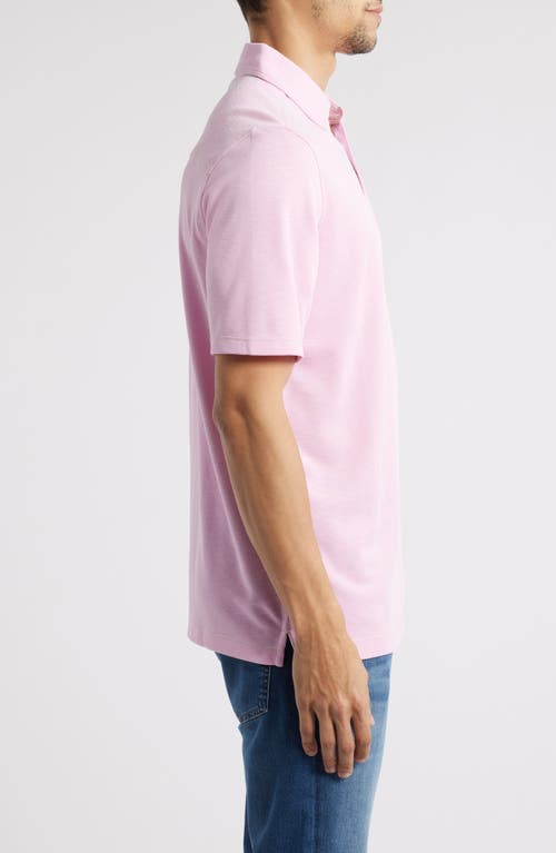Johnston & Murphy Vintage Slub Jersey Polo In Hot Pink