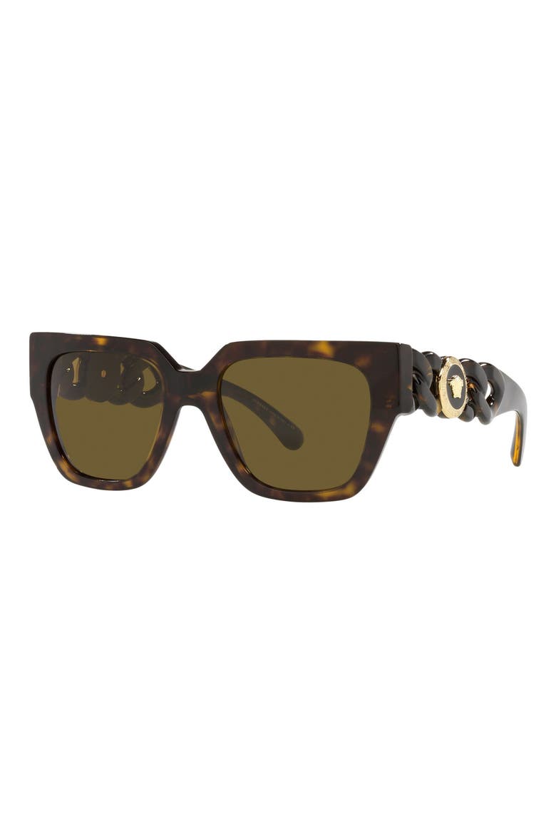53mm Square Sunglasses, Alternate, color, DARK HAVANA / DARK BROWN