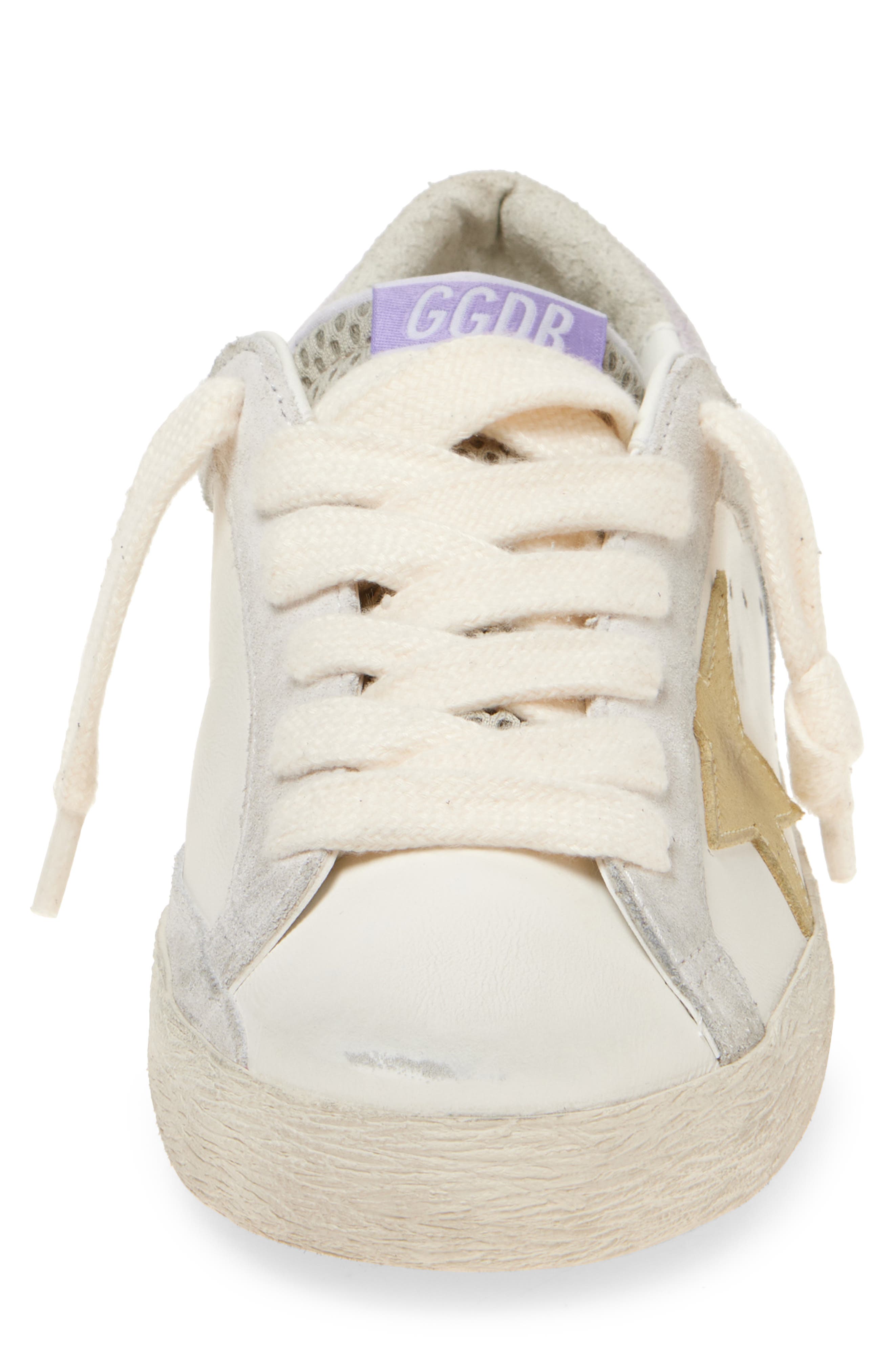 Golden Goose Super-Star Low Top Sneaker, Alternate, color, White/ Ice/ Yellow/ Liliac
