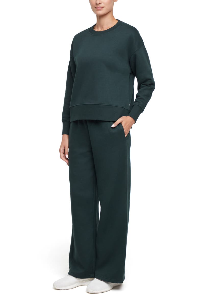 Wren Fleece Sweatshirt & Pants Set, Alternate, color, SCARAB
