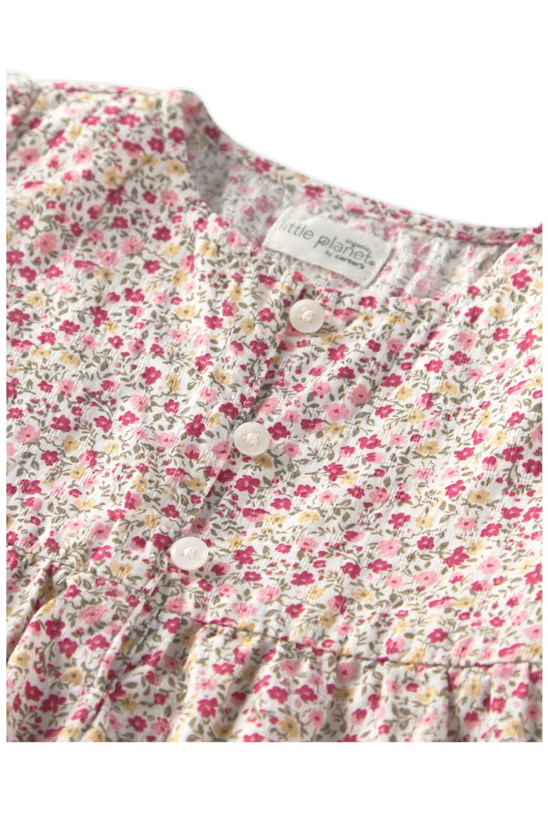 Kids' Floral Tiered Organic Cotton Dress, Alternate, color, FLORAL