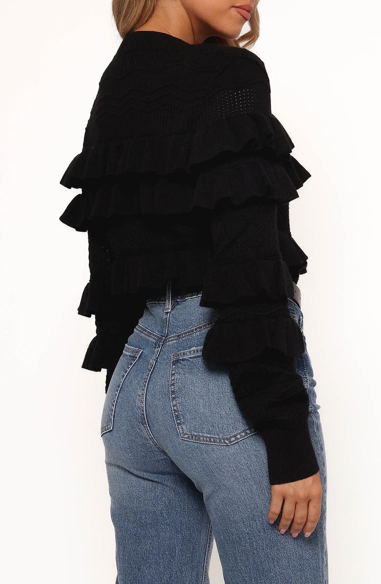 Petal & Pup Hayworth Ruffle Sleeve Cardigan, Alternate, color, 