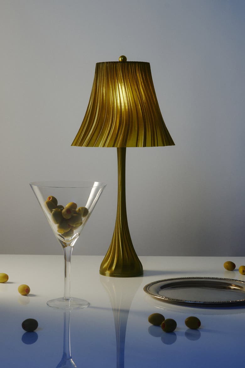 Pleat Lamp, Alternate, color, Olive Oil