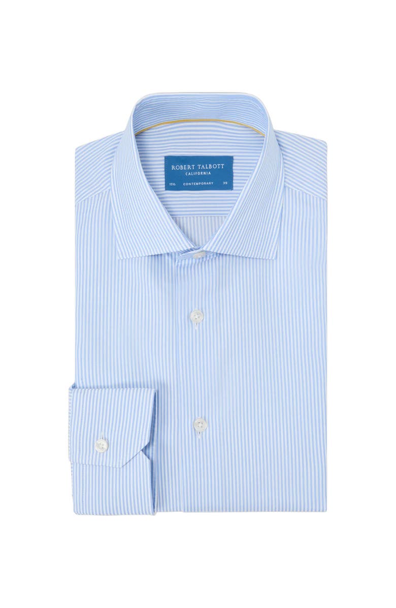 Robert Talbott Reynolds Dobby Stripe Shirt in Contemporary Fit, Main, color, Blue
