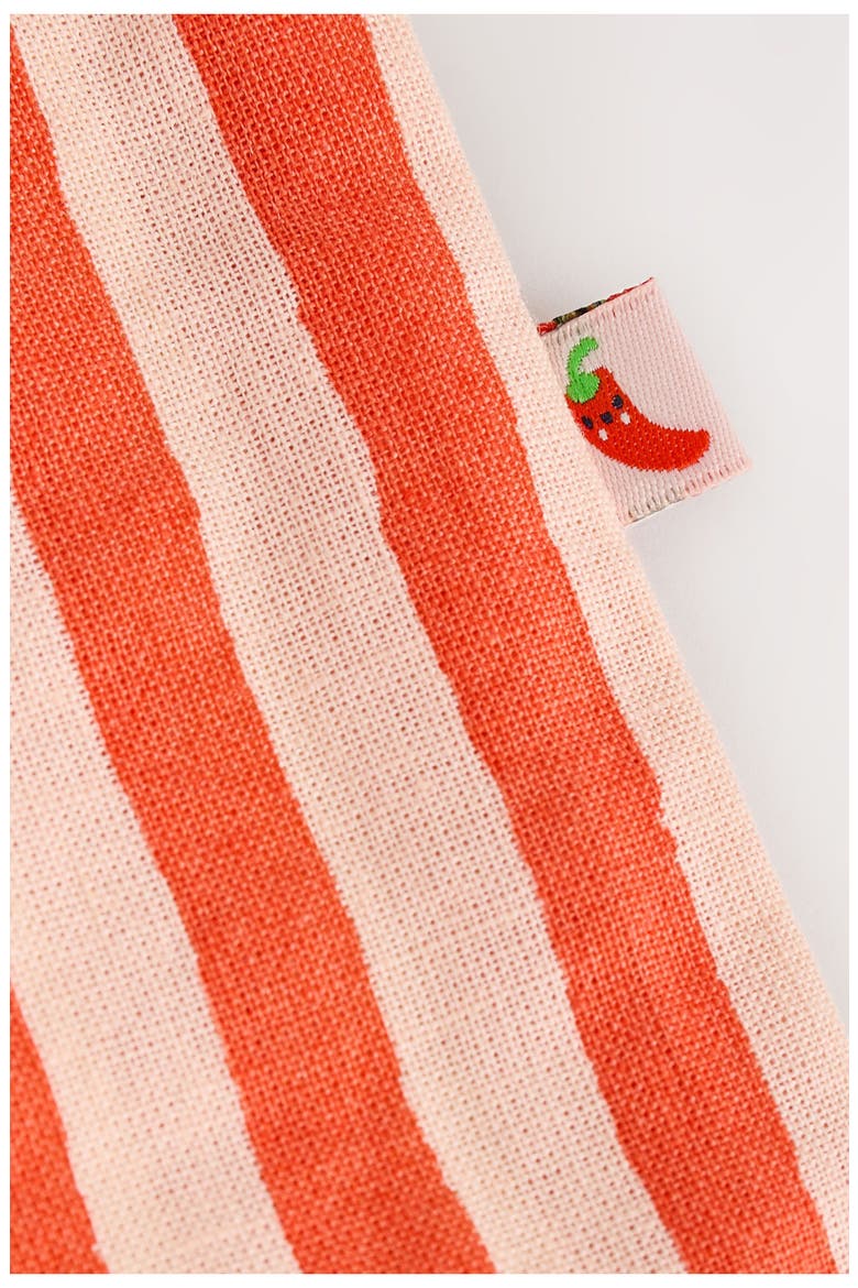 Just Chillin' Stripe Romper, Alternate, color, RED